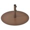 Round Weighted Patio Umbrella Base Stand 59 Lbs W/ 3 Adapters Brown